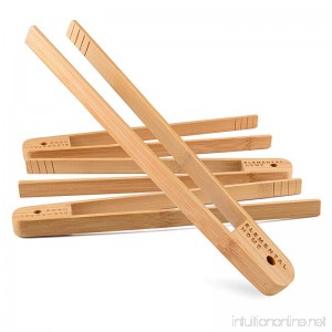 All Natural Bamboo Toast Tong by Elemental Home - 100% Natural Eco-Friendly Non-Toxic and Safe 12 Inch Bamboo Tong Dont Burn Your Fingers on the Toaster! (4-Pack) - B06XHG1W2M